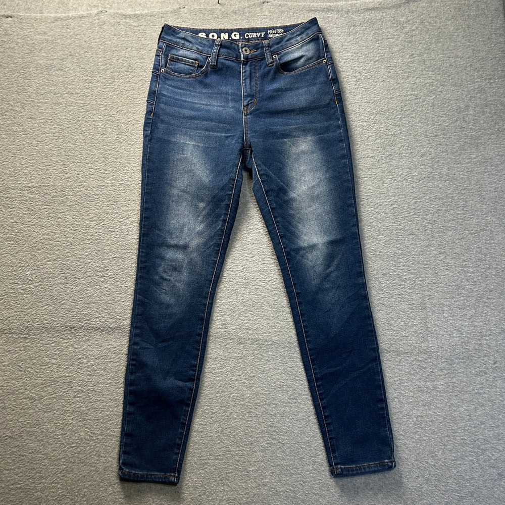 Skinny Jeans Womens 5/27 Blue Medium Washed High Rise Curvy Ankle Denim S.O.N.G.